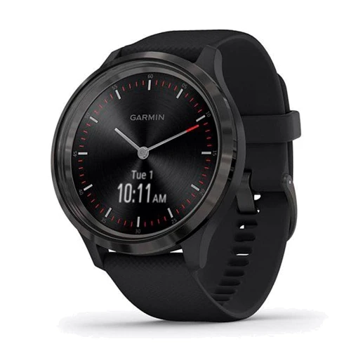 

Garmin Vivomove 3 Slate Stainless Steel Bezel with Black Case and Silicone Band (010-02239-01)