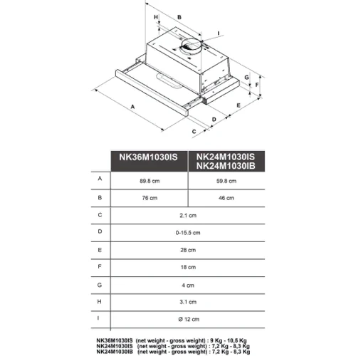 Вытяжка Samsung NK24M1030IB/UR фото 6