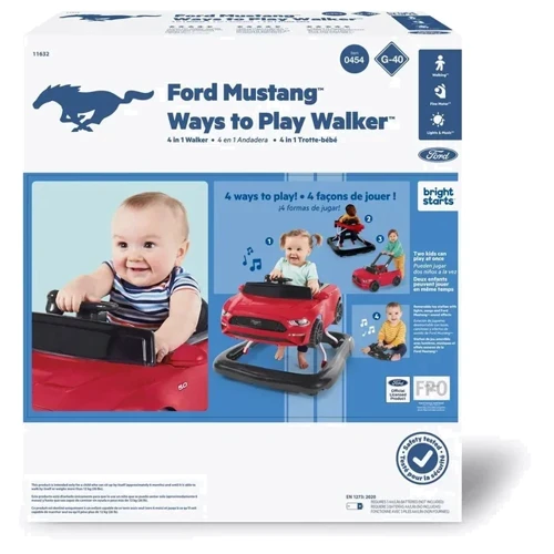 Игрушка-ходунки 4 в 1 Bright Starts Ford Ways to Play Walker Mustang (11632) фото 12