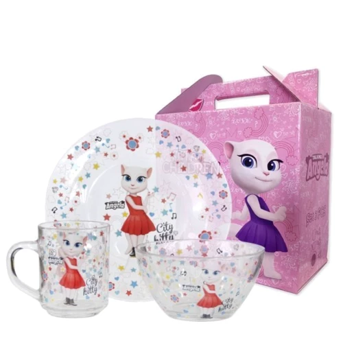 Набор детской посуды Галерея стекла и фарфора Angela 3 пр. (86004761): Тип Набор