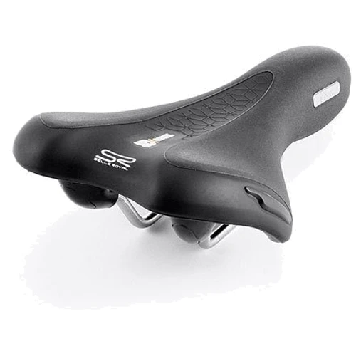 Сідло Selle Royal Premium OPTICA Athletic, 3D Skingel, оббивка Black Astrale, 280х157мм, 370г, unisex, чорне: Матеріал рейки Сталь