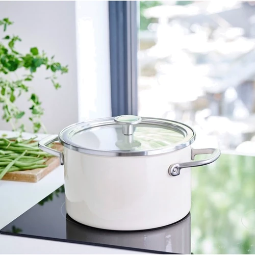 Каструля KitchenAid Steel Core 20 см 3.7 л мигдальний крем (CC003266-001): Форма Круглая