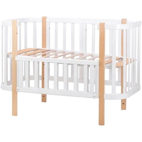 Детская кроватка Babyroom Луна 120x60 см белый - светлый (натуральный) (625643)