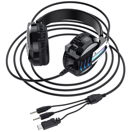 Наушники Borofone BO100 Fun Black: Дополнительно Подсветка корпуса