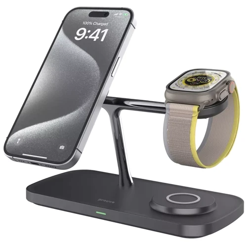 Зарядное устройство Proove Wireless Charger Magnetic Field Pro 3 in 1 Qi2 Black (WSMP15002001): Кабель в комплекте отсутствует