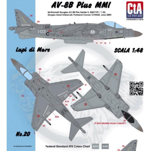 Декаль CTA "Lupi di Mare" (Італійський ВМФ AV-8B Plus) CTA4805
