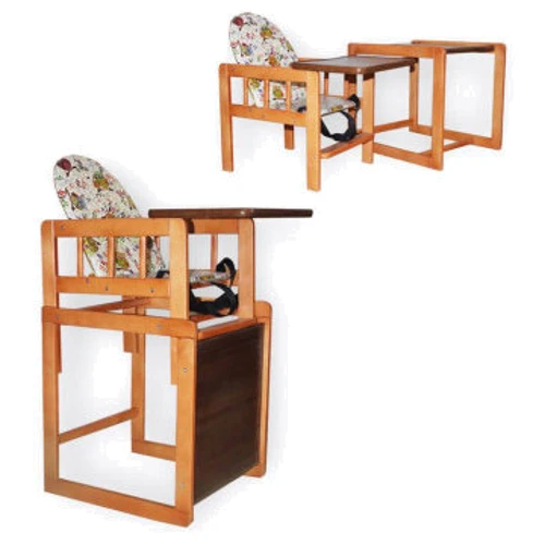 Стульчик для кормления Капитошка №14 без лака темно-коричневый: Тип трансформер