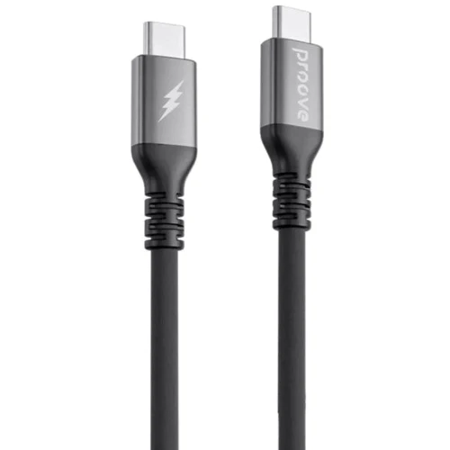 Кабель Proove Cable USB-C to USB-C ReGen Silicone 60W 1m Black (CCRS60002201)
