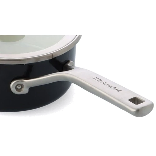 Ковш с крышкой KitchenAid Steel Core 20 см 2.4 л матовый черный (CC005999-001)