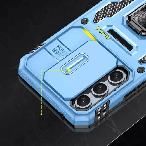 Чохол для телефона Mobile Case Camshield Army Ring Light Blue для Samsung A356 Galaxy A35 / A556 Galaxy A55: Матеріал TPU (термополиуретан) и поликарбонат