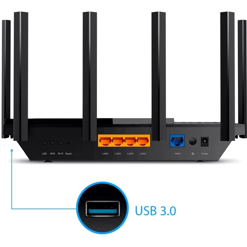 Маршрутизатор Wi-Fi TP-Link Archer AX73: Кількість LAN портів 4