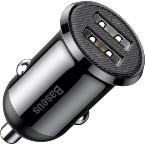 Зарядное устройство Baseus Car Charger 2хUSB Grain Pro 4.8A Black (CCALLP-01)