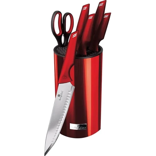 Набор кухонных ножей Berlinger Haus Metallic Line Burgundy Edition 7 предметов (BH 2790)