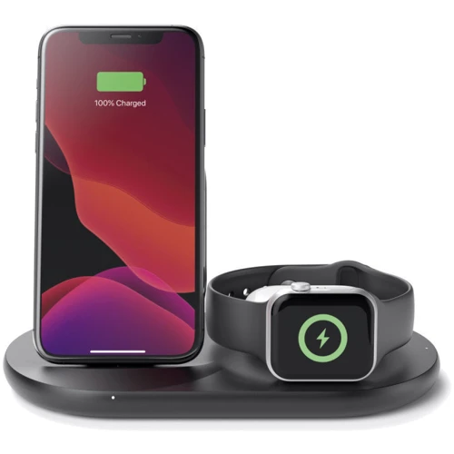 Зарядное устройство Belkin Wireless Charger Base Station Black (WIZ001VFBK) for Apple iPhone and Apple Watch: Количество USB-портов нет