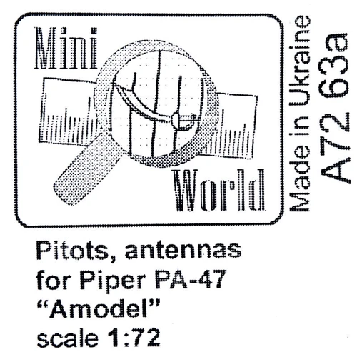 Питот и антенна для Piper PA-47 Amodel