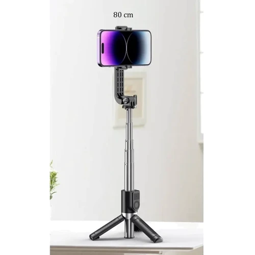 XO SS10 Mini Tripod Stand Bluetooth Selfie Stick with Mirror 80cm Black фото 5