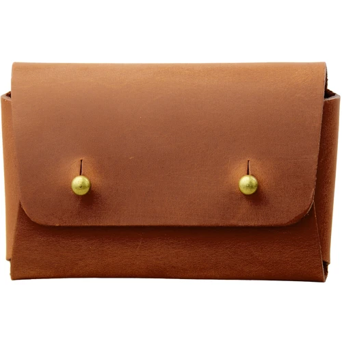 Женская визитница DNK Leather коричневая (DNK-Cards-vint-colN): Материал Натуральная кожа
