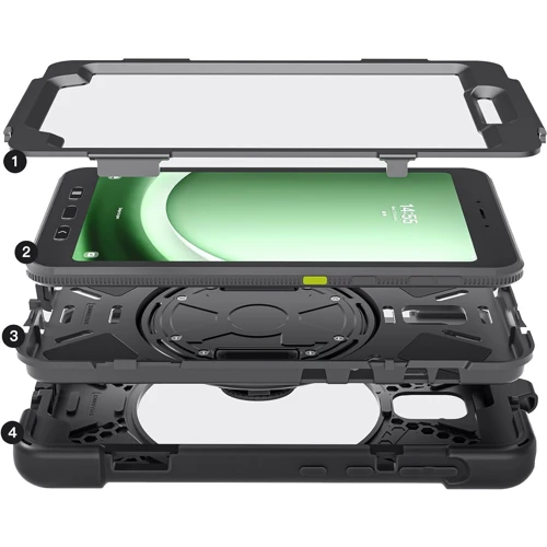 Аксессуар для планшетных ПК BeCover Heavy Duty Case with Stand Holder Black for Samsung Galaxy Tab Active 3 (713450)