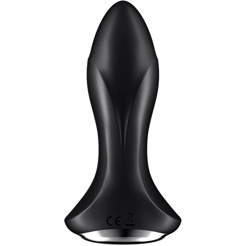 Анальная смарт вибропробка с жемчужным массажем Satisfyer Rotator Plug 1+ Black