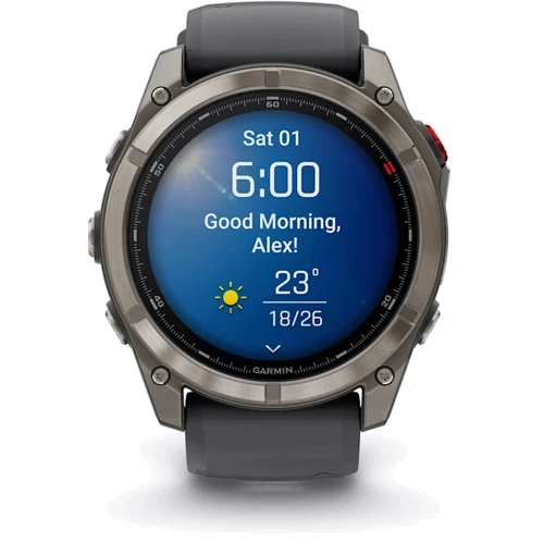 Смарт-часы Garmin Fenix 8 Pro AMOLED 51mm Sapphire Titanium with Graphite/Black Silicone Band (010-03199-11)