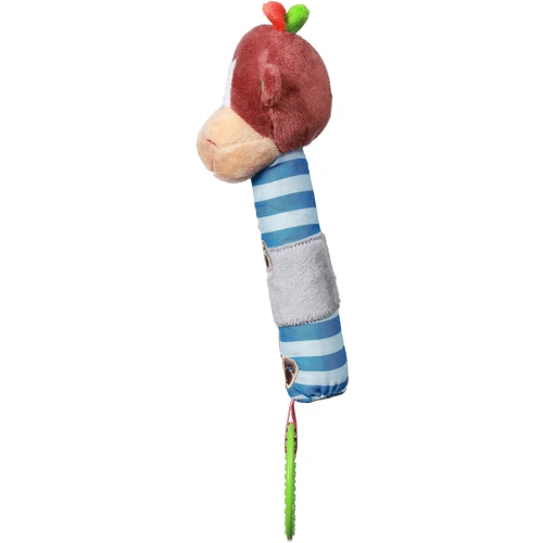 Игрушка с пищалкой BabyOno Обезьяна Георгий 11х22 см (619): Материал Силикон, Ткань