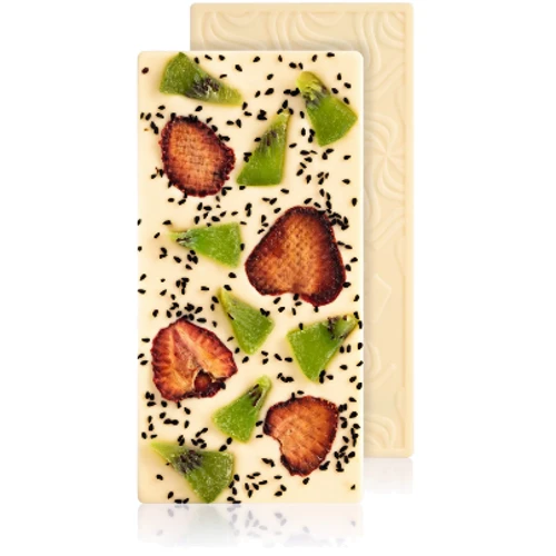 Шоколад Laviva Chocolate White chocolate "Kiwi" 28% Киви белый 90 г (UA-0048): Вес, г 90