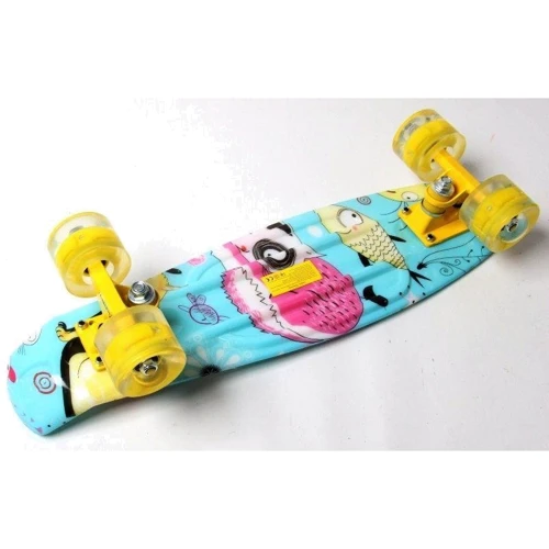 Penny Board Cool Cat Светящиеся колеса