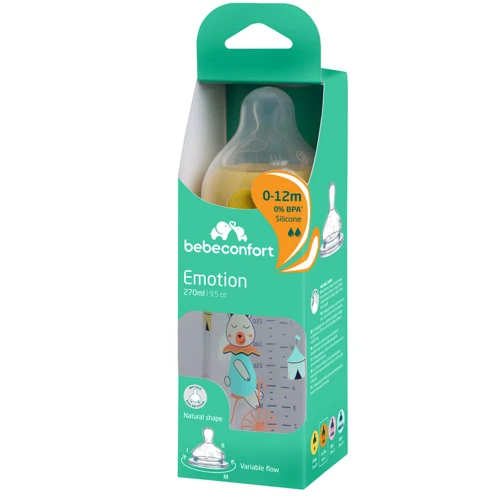 Бутылочка для кормления Bebe Confort Emotion пластиковая 270ml белая (3102201970): Материал пластик