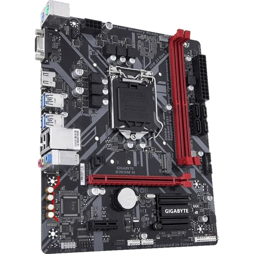 GIGABYTE B365M H: Разъемы на плате SATA 3.0, M.2, PCI Express x1