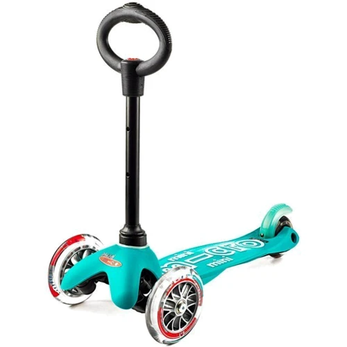 Самокат MICRO серии "Mini 3in1 Deluxe" – Аква голубой (до 50 kg, до 20 kg с сидением, 3-х колесный) фото 13