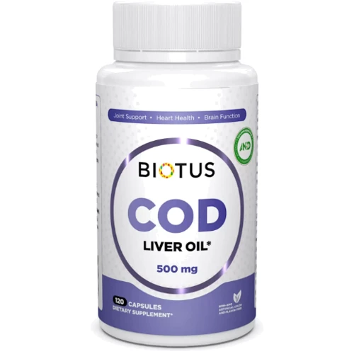 Biotus Cod Liver Oil Рыбий жир из печени трески 120 капсул