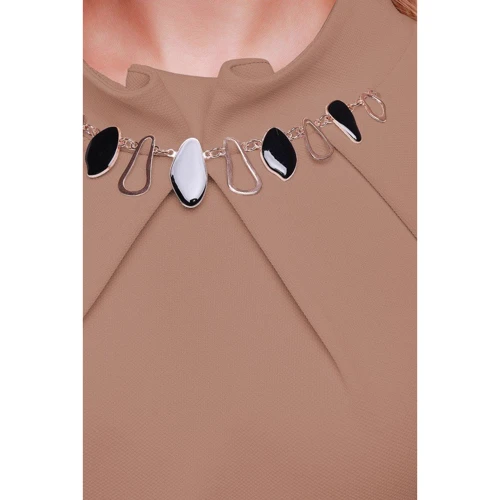 Сукня FashionUp PL-1357E 48 бежеве повсякденне до середини стегна: Вид Повсякденні сукні