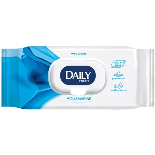 Daily Fresh Влажные салфетки универсальные, с клапаном 120 шт