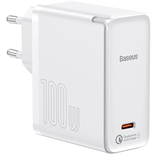 Зарядний пристрій Baseus Wall Charger GaN2 100W White with USB-C Cable (TZCCGAN-L02)
