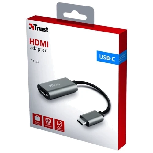 Адаптер Trust Adapter USB-C to HDMI Silver (23774): Колір сріблястий