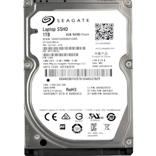 Внутренний жесткий диск Seagate Laptop SSHD 1TB (ST1000LM014)