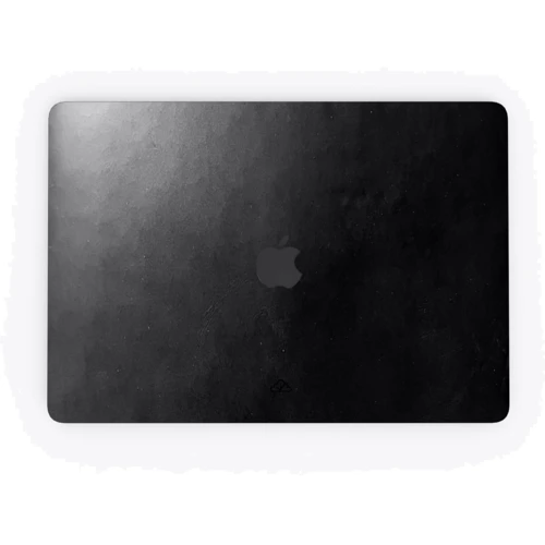 Chohol Skin Leatner Matte Black (front) for MacBook Air 13.6" M2 (2022)