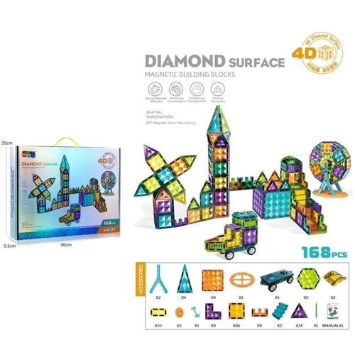 Магнитный конструктор 168 деталей (9960 B)