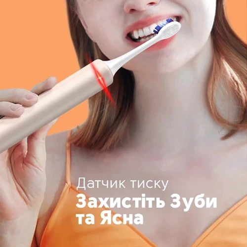 Зубна щітка Bitvae S3 Smart 4 насадки та футляр white: Технологія чищення ультразвуковая