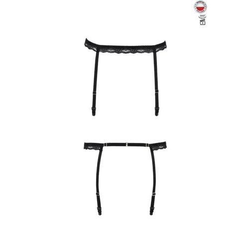 Пояс-стрепы для чулок SHELLY GARTER BELT black L/XL - Passion Exclusive