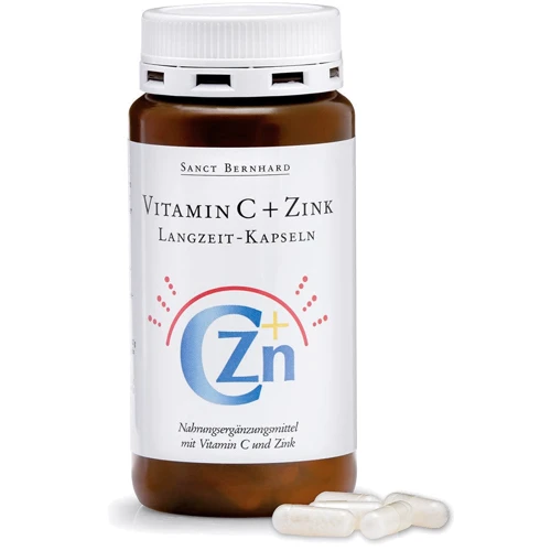 Sanct Bernhard Vitamin C+Zink Вітамін С 300 mg та цинк 5 mg пролонгованої дії 180 капсул