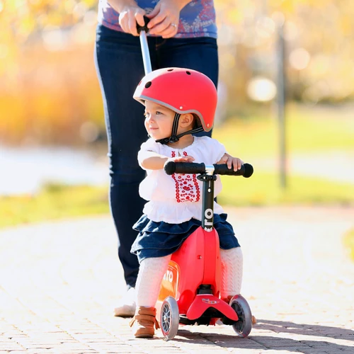 Самокат MICRO Mini2go Deluxe Plus - Розовый (до 50 kg, до 20 kg с сидением, 3-х колесный) MMD033: Конструкция рамы цельная