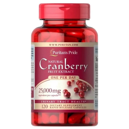 

Puritan's Pride Cranberry 25.000 mg Клюква 120 капсул