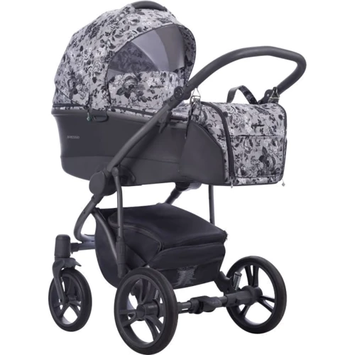 Детская коляска 2 в 1 Bebetto Bresso Flowers 01, Эко-кожа+ткань, графит рама (503.32.20.F01): Тип коляски Универсальная коляска (2-в-1)