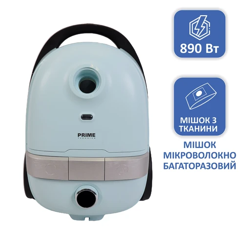 Пилосос PRIME Technics PVC 4198 Aero blue: Максимальна потужність 890 Вт