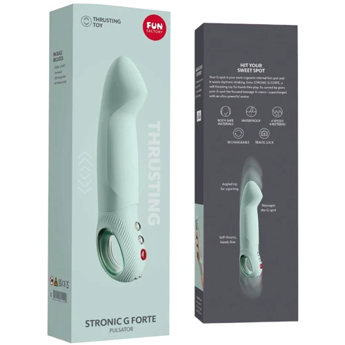 Пульсатор для точки G Fun Factory STRONIC G FORTE sage green, 8 режимов, супермощный
