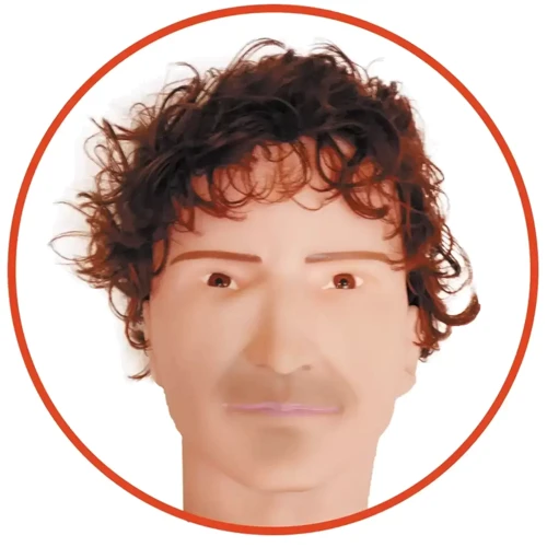 Надувная кукла DENNIS 3D с вставкой из киберкожи и вибростимуляцией, BS5900003