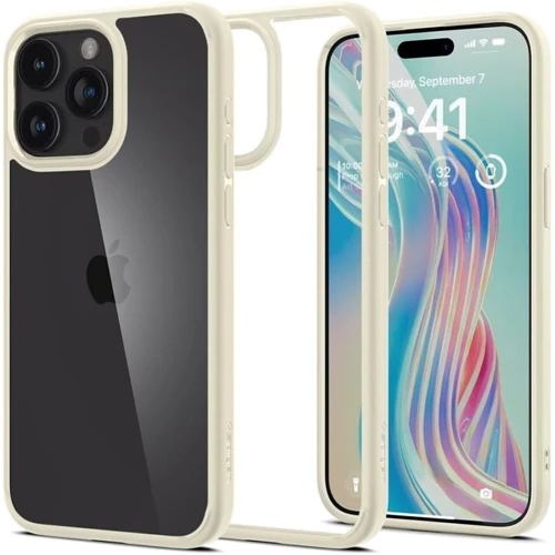 Чехол для iPhone Spigen Crystal Hybrid Sand Beige (ACS06448) for iPhone 15 Pro Max