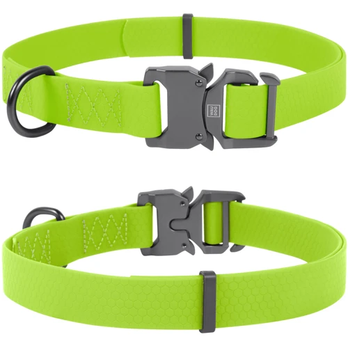 Ошейник WAUDOG Waterproof, водостойкий, пряжка кобра 15 мм 20-40 см салатовый (27145)