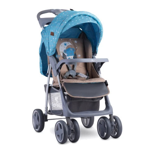 Візок Lorelli FOXY ЧОХОЛ (blue / beige moon bear): Кількість блоків 1
